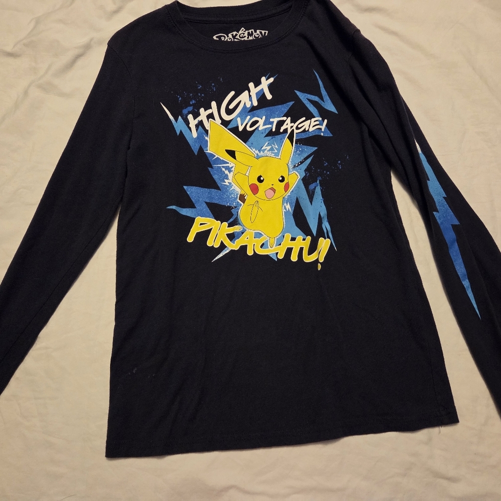 Pokémon High Voltage Youth Large Graphic Print Longsleeve Tshirt